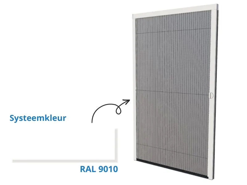 Unilux plissé hordeur 920 mm x 2641/2660 mm in RAL 9010 OUTLET
