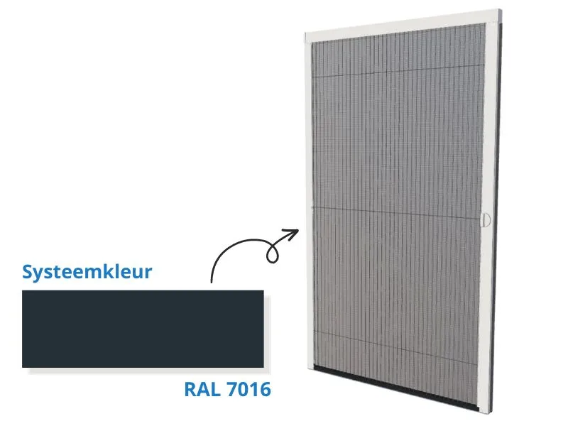 Unilux plissé hordeur 1310 mm x 1701/1720 mm in RAL 7016 OUTLET